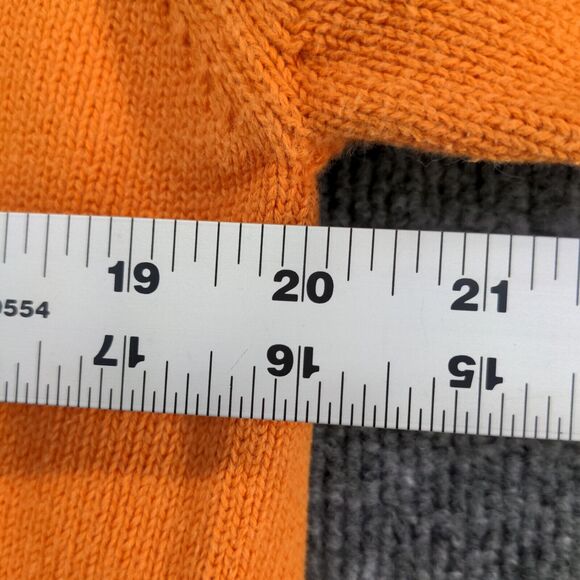 Old Navy Men's Pullover V-Neck Knit Sweater Orange Medium Long Sleeve - Picture 11 of 11